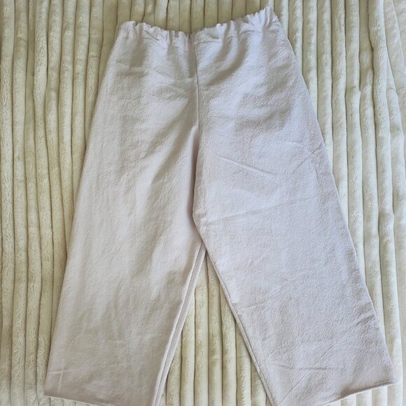 Handmade cotton pants with floral accent pockets - Picture 2 of 6